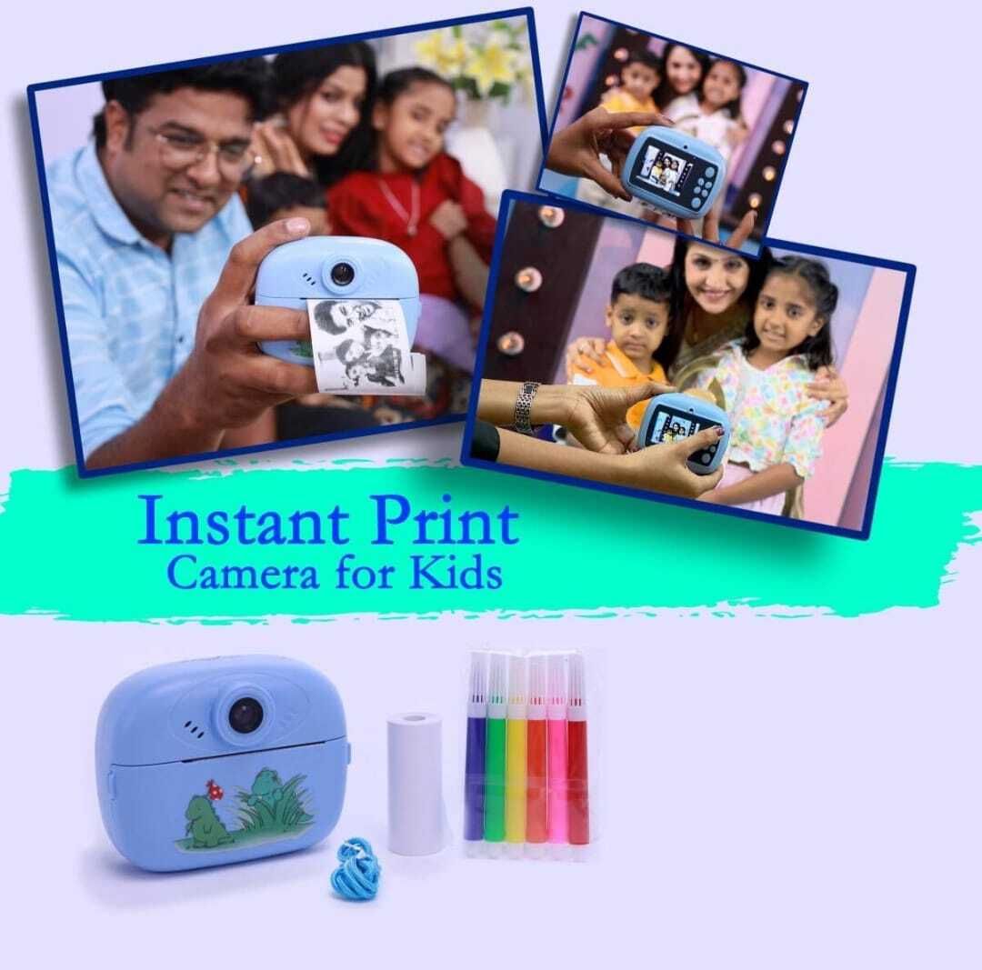 HAPPY CHAPPIE DIY instant photo printer cemera Photo Printer Dual Selfie + Camera for Kids, Boys & Girls Instant Camera