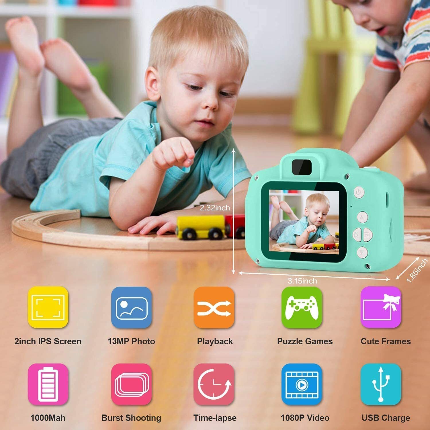 Viraan Kids Digital Camera with 2 Inch LCD Screen for Indoor Outdoor Use IP Camera Camera-image-1