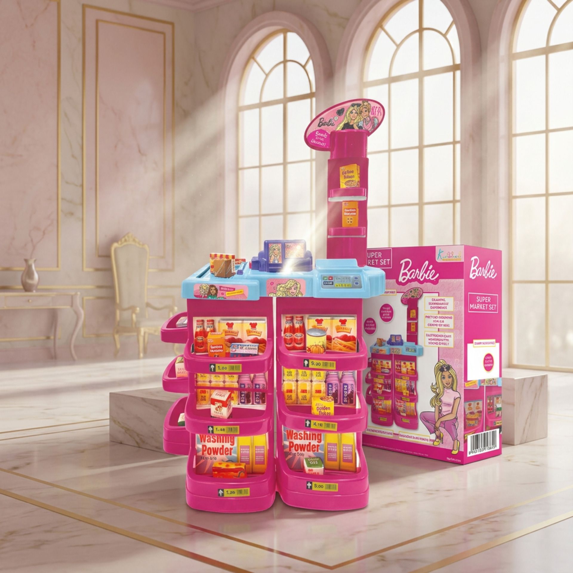 kriiddaank Barbie Theme Supermarket Set for Kids-picture-4