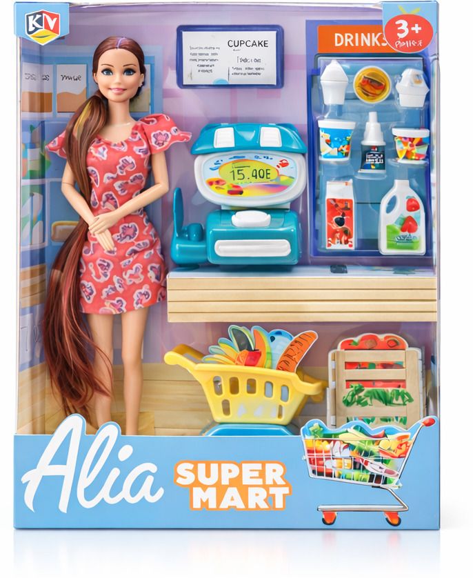 bizdom Alia Sunshine Super Mart–33cm Doll Supermarket Playset (Doll with Accessories)-picture-19