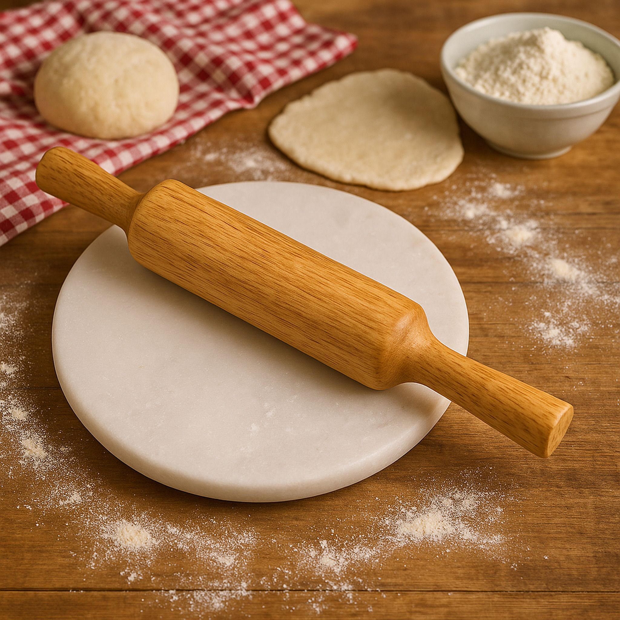 primesage Marble Chakla Belan Set for Roti, Chapati Rolling Board & Pin, Natural Stone Rolling Pin & Board-picture-25