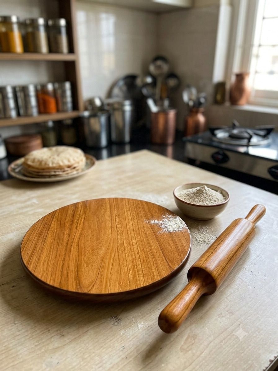 swh Chakla+Belan Rolling Pin & Board-picture-1