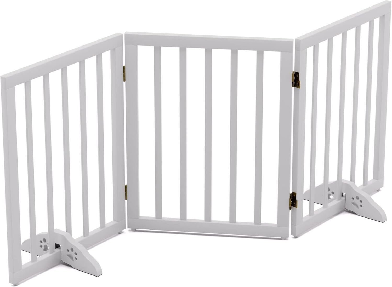 belief wood Foldable Dogs Gate Indoor,24-inch Tall Pet Barrier for Dogs (3 Panel) L Gate-picture-47