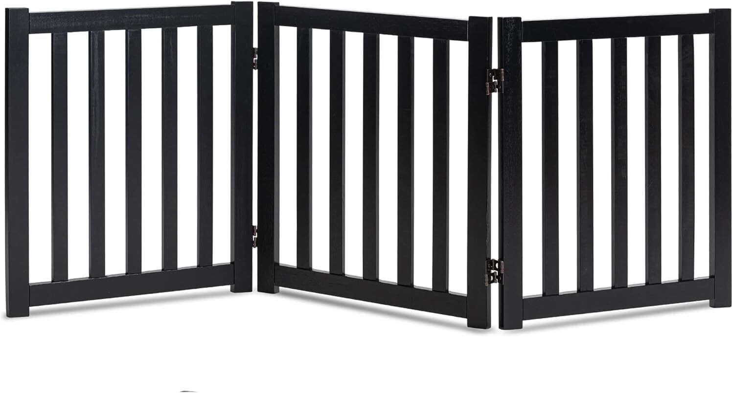 Modern Wooden Freestanding Pet Gate & Room Divider | Indoor Dog Fence for Pets L Gate-image-2