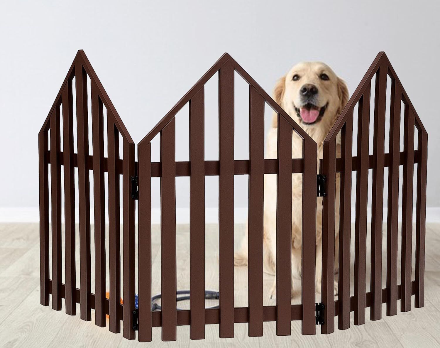 Room Divider for Pets and Baby | Dog Fence Partition (3 Panel) L Gate-image-2