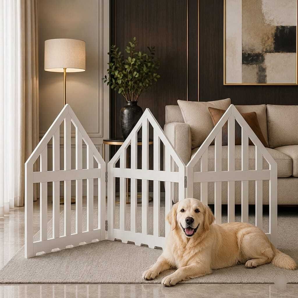 Pet Safety Gate for Dogs & Cats | Portable Mesh Pet Barrier | Easy Installation L Gate-image-5