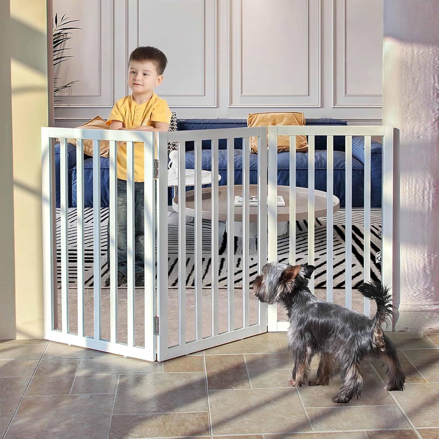 belief wood Dog Fence – 3 Panel, 60 cm Height (【3 Panels 】 59‘’W x 30''H) L Gate-picture-45