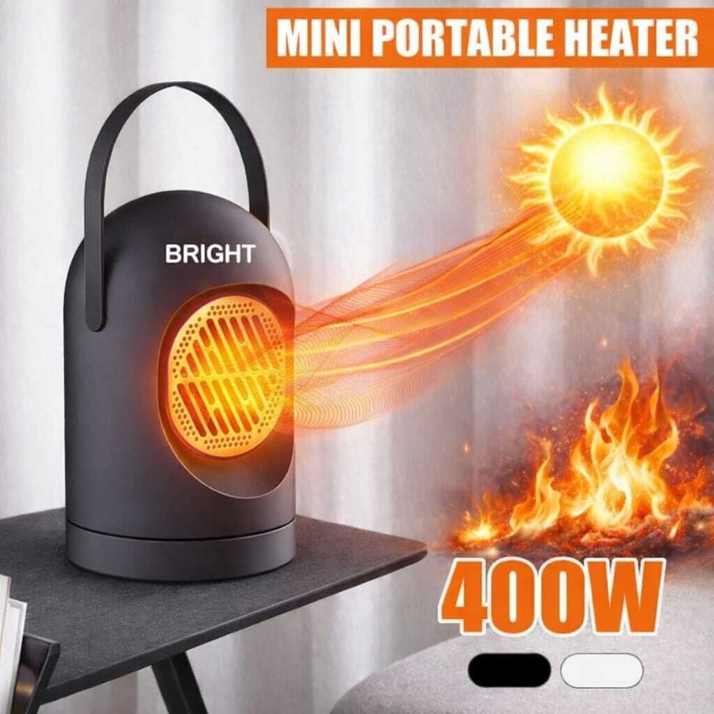 bright 400W ROOM HEATER WITH BLOWER|AUTOMATIC THERMOSTAT|SAFETY SWITCH|SPACE SAVING Radiant Room Heater-picture-1