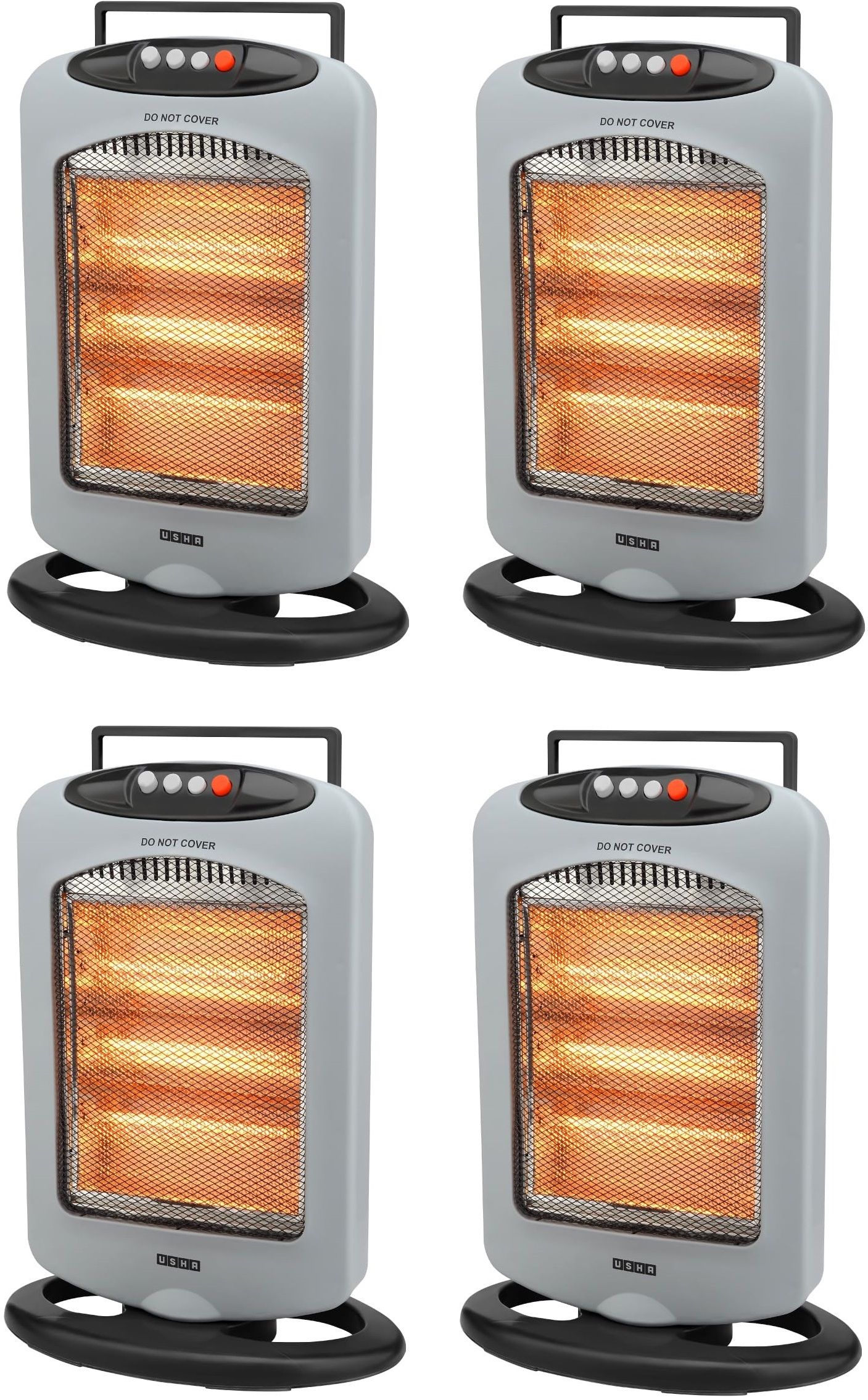 HH 4003 -1200 Watt 3 Rod Halogen Heater, Pack of 4, Grey Halogen Room Heater-image-9