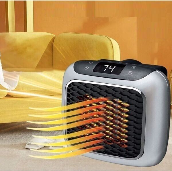 Handy Heater with Overheat Protection and Adjustable Thermostat and Timer-Grey Handy Heater with Overheat Protection and Adjustable Thermostat and Timer-Grey Fan Room Heater-image-12
