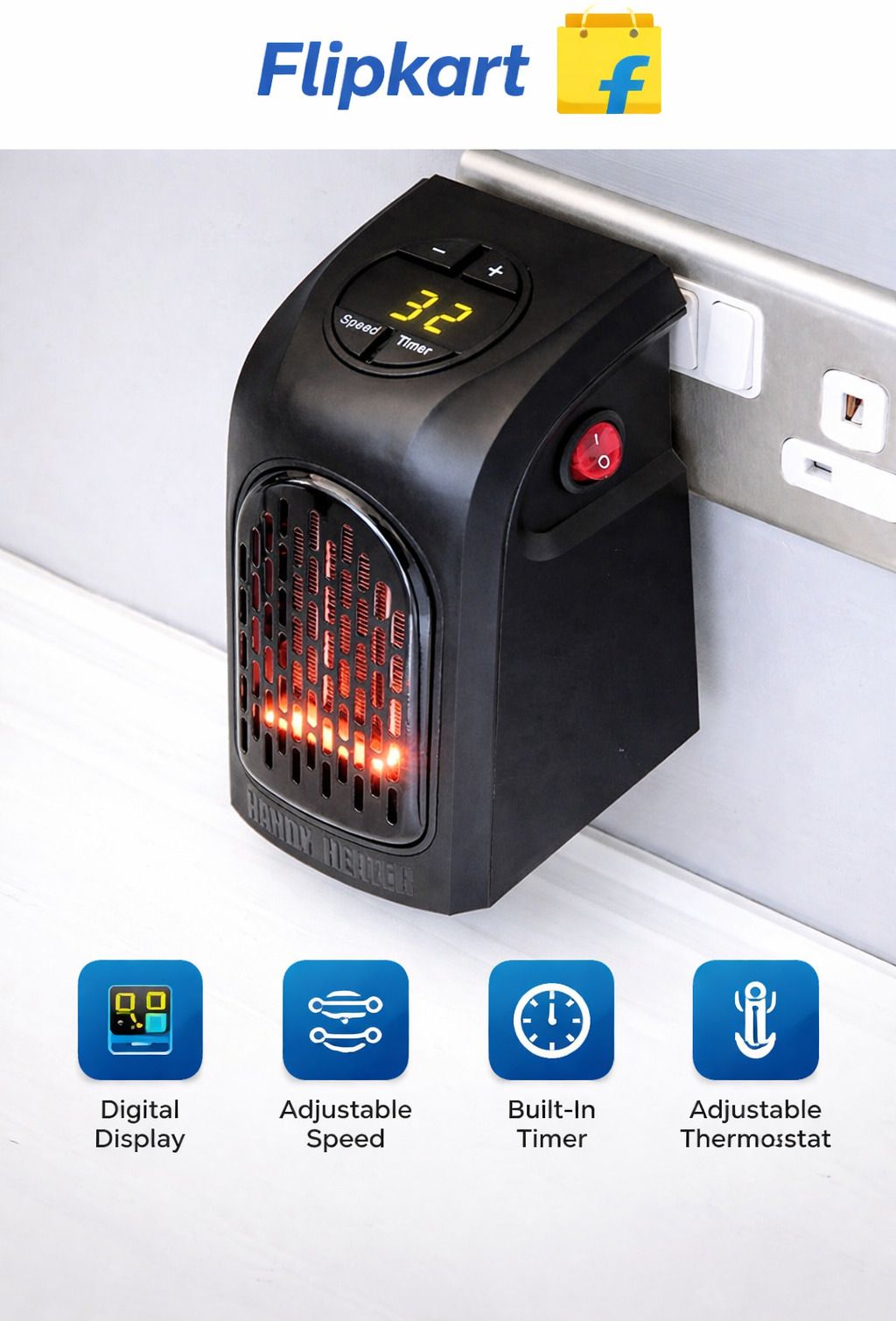 cirquix PH-800D Portable Plug-In Room Heater Carbon Room Heater-picture-24