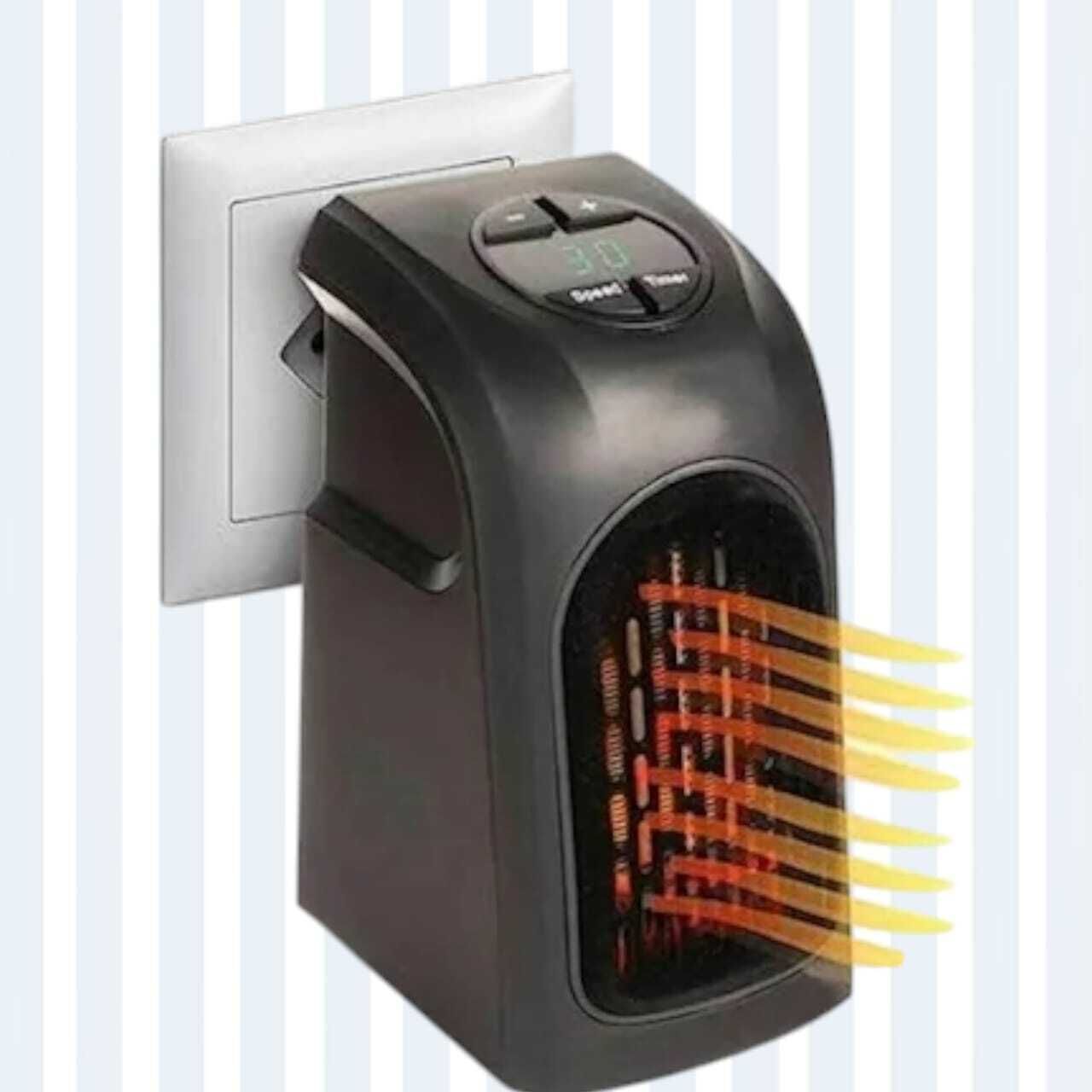 Plastic Electric Heater Fan Adjustable Timer Digital Display Home Office Camper Fan Room Heater-image-1