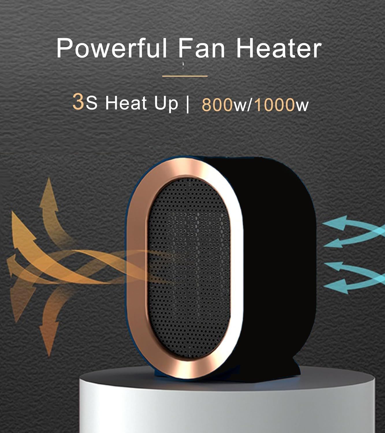 Black Electric Heating Fan Heater with Instant Warm Air Fan Room Heater-image-35