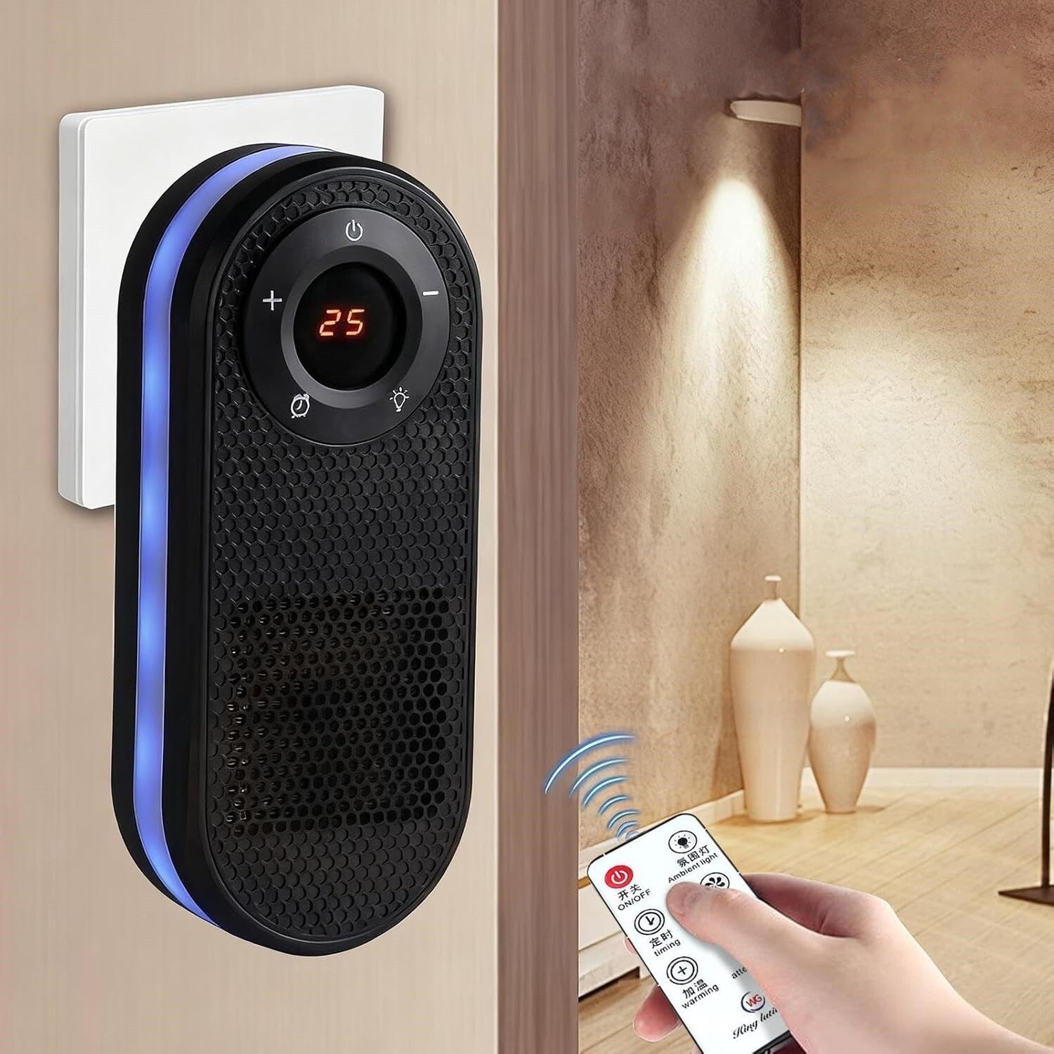 Compact Plug Heater with Digital Screen, LED Glow & Fast Heat Output Fan Room Heater-image-47