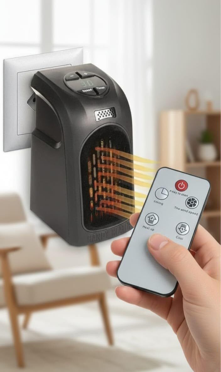 sedoka Handy Heater with Overheat Protection and Adjustable Thermostat and Timer 455 Fan Room Heater-picture-3