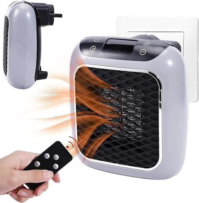 Turbo 800 Ceramic Heater For Outlet Remote Control Fan Room Heater-image-37