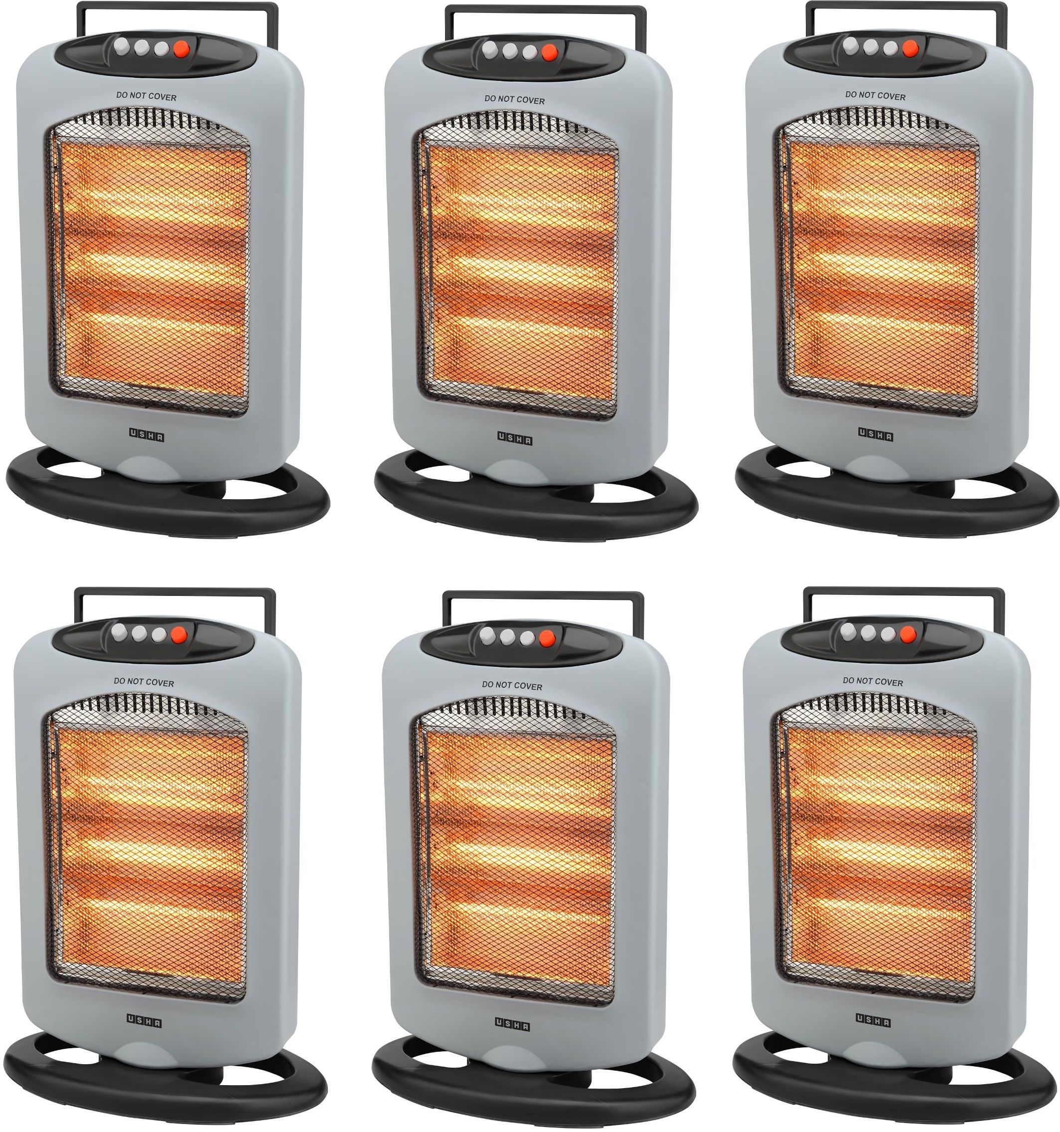 usha HH 4003 -1200 Watt 3 Rod Halogen Heater, Pack of 6, Grey Halogen Room Heater-picture-12