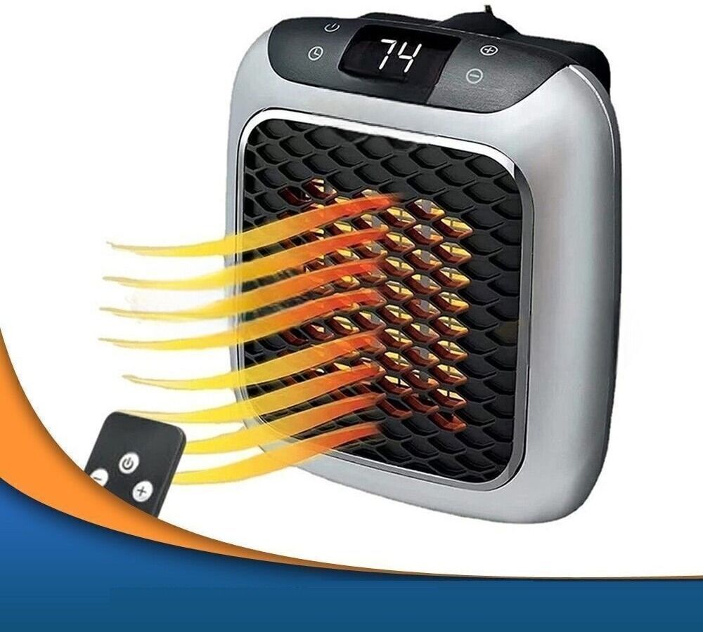 chenna 800W Smart Wall Space Heater - Compact Electric Safe-Grey Fan Room Heater-picture-22