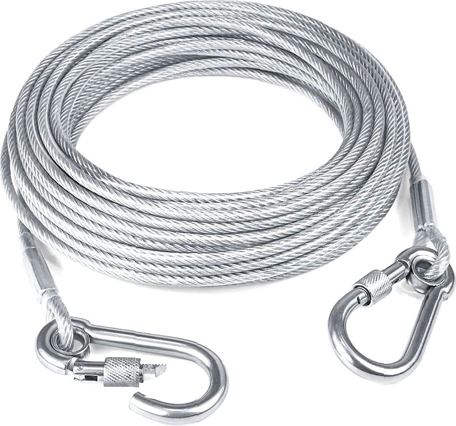 Stainless Steel Clothes Drying Rope with Locking Hooks Laundry Accessory Silver-image-35