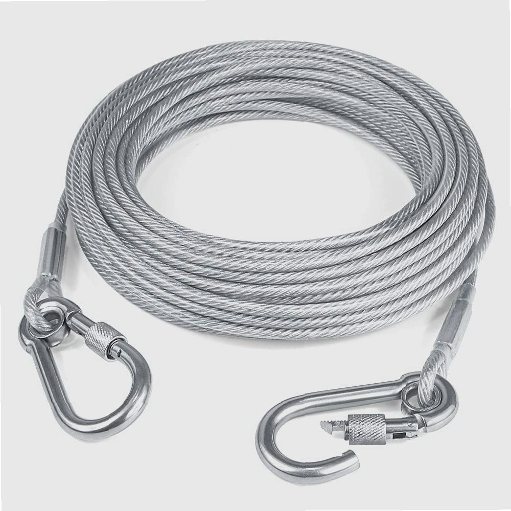 vrtrend Stainless Steel Clothes Drying Rope with Locking Hooks Home Essential Silver-picture-17