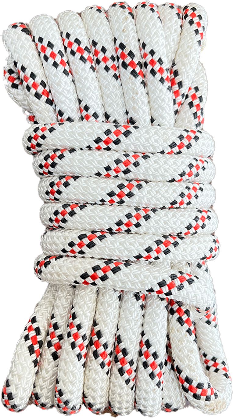 fit fusion Static Kernmantle Polyester Rope For Outdoor Activities White, Red-picture-13