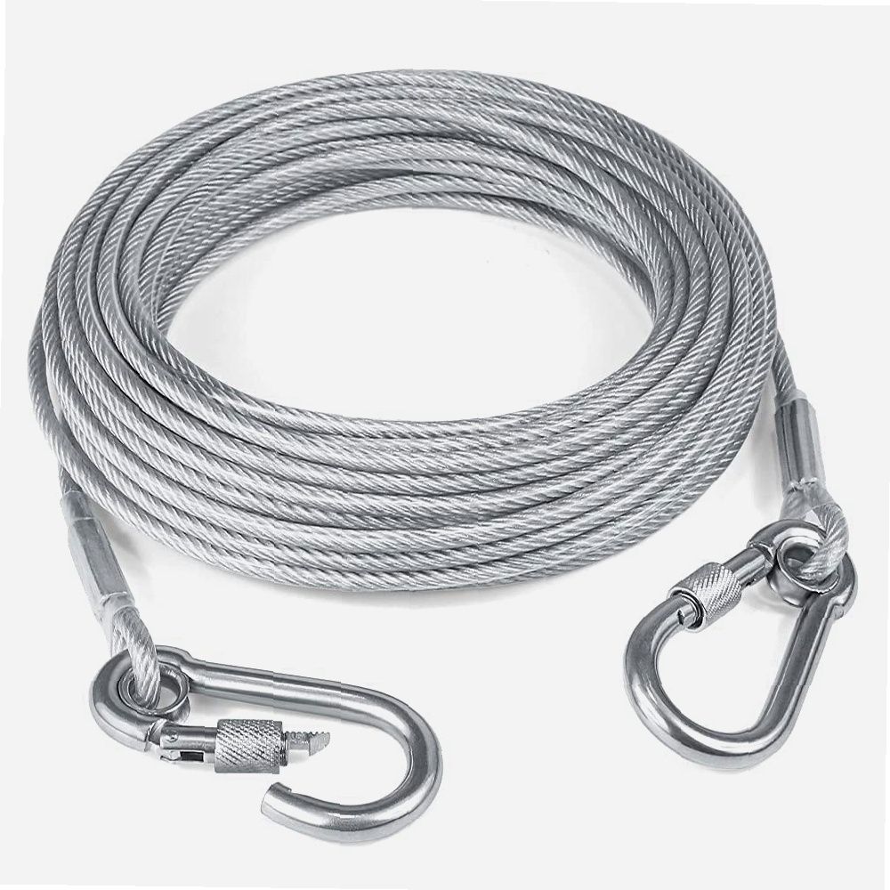 vrtrend Stainless Steel Clothes Drying Rope with Locking Hooks Durable Home Accessory Silver-picture-12