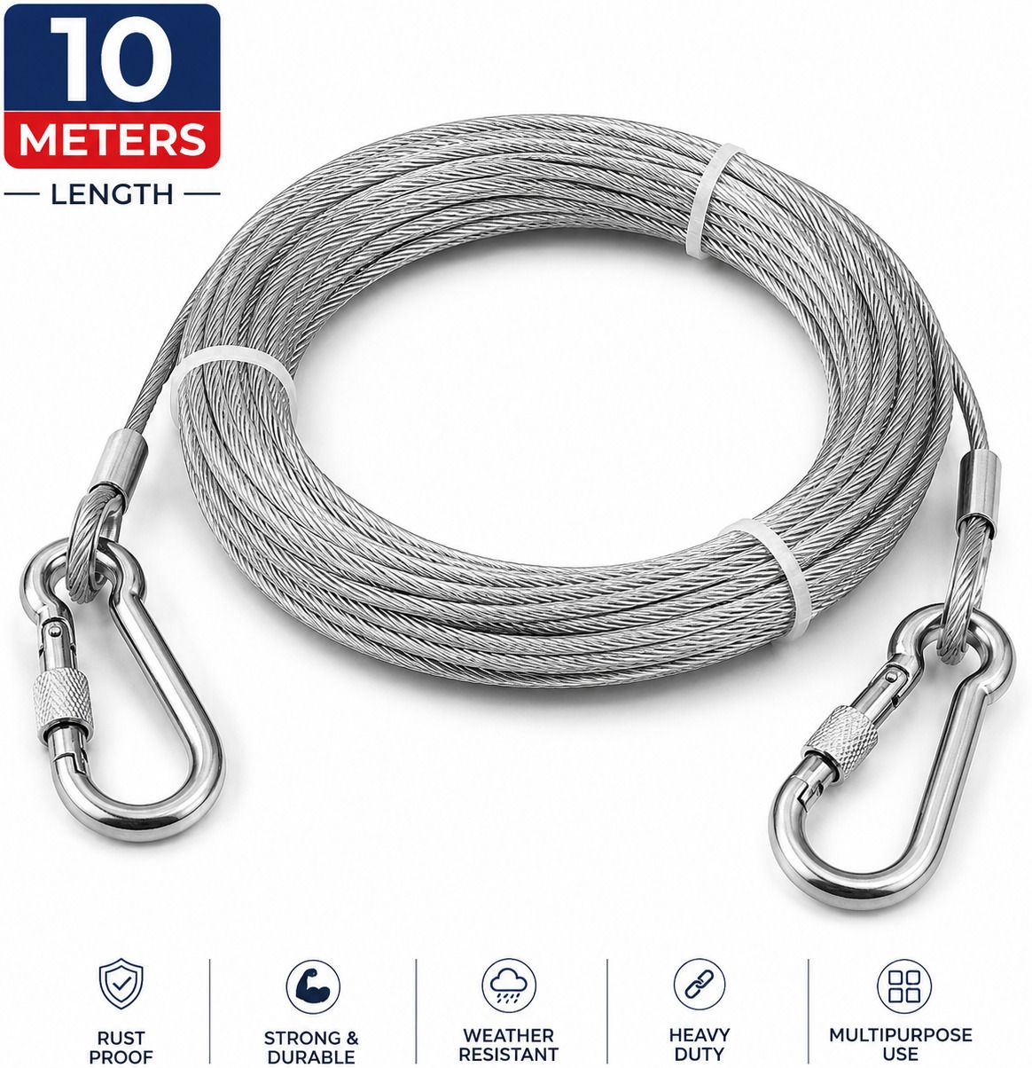 treeneral Heavy-Duty Cloth Drying Rope with Hooks Steel Retractable Clothesline-picture-27