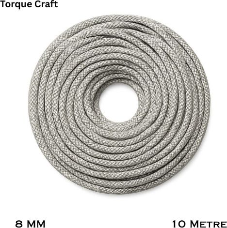 torque craft 8MM Durable Rope Metallic-Silver Color & Lengths (10Mtr) Metallic-Silver-picture-22
