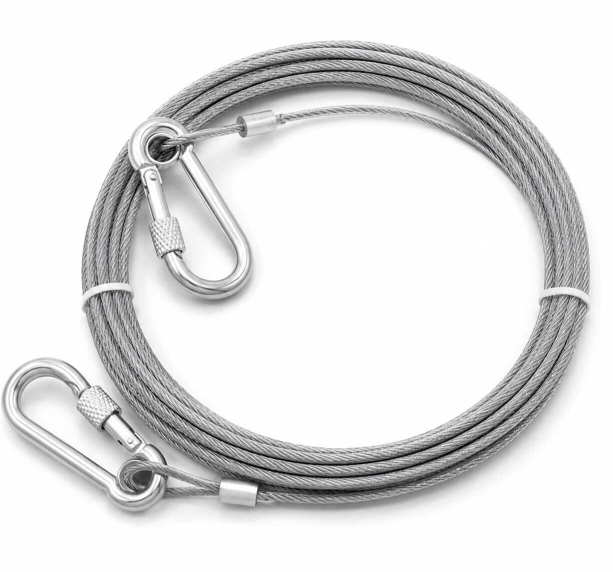 rvora luxe Stainless Steel Wire Rope | Cloth Drying Steel 5 Meter with Hooks | Strong Steel Silver-picture-34