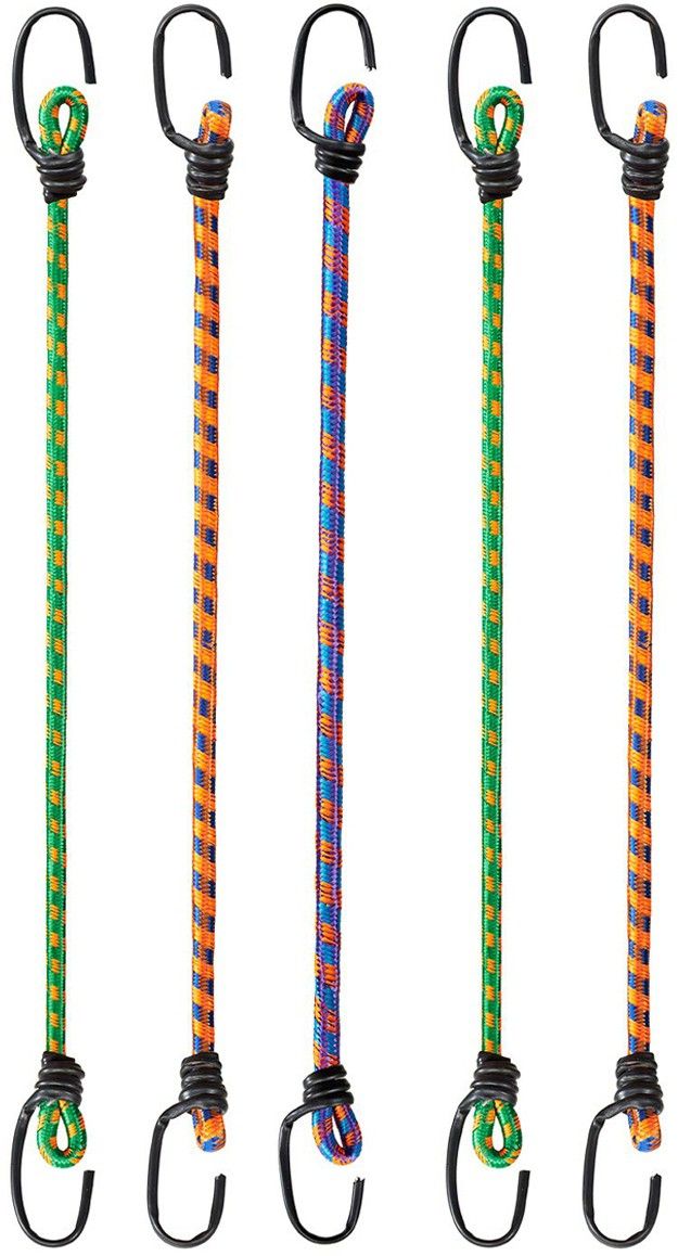 1 mtr High Strength Stretchable Elastic Rope/Bungee Cord for Behind Bikes 5 Pcs Multicolor