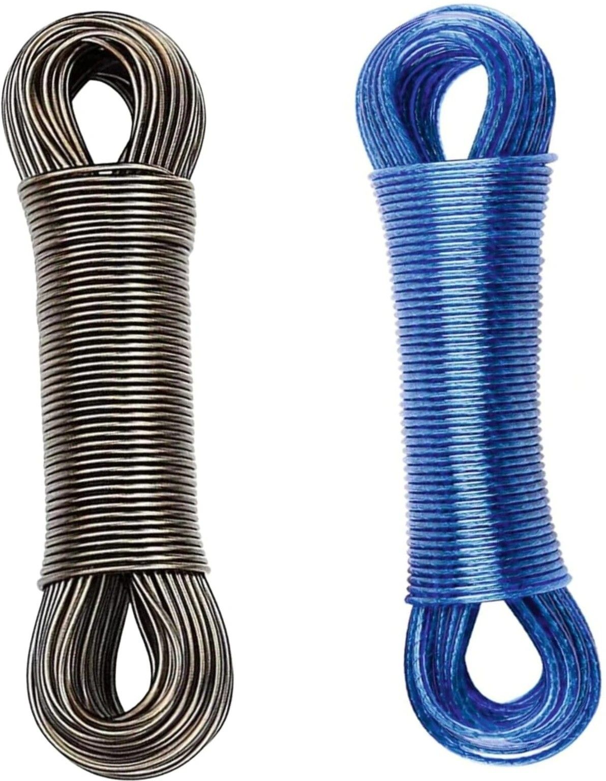 favlabel Heavy Duty Wet Cloth Laundry Rope PVC Coated Metal Cloth Drying 20 Meter Wire Multicolor-picture-46