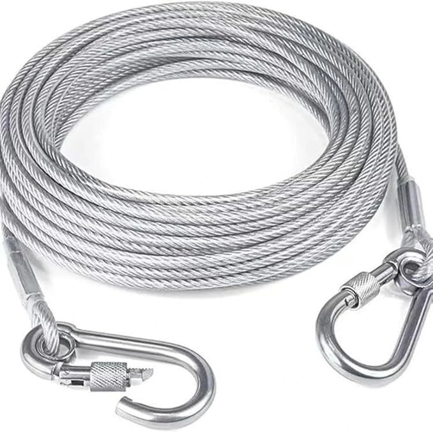 Silver Clothesline with Hooks 5m Pack of 2 | Windproof Portable Laundry Rope Silver-image-22