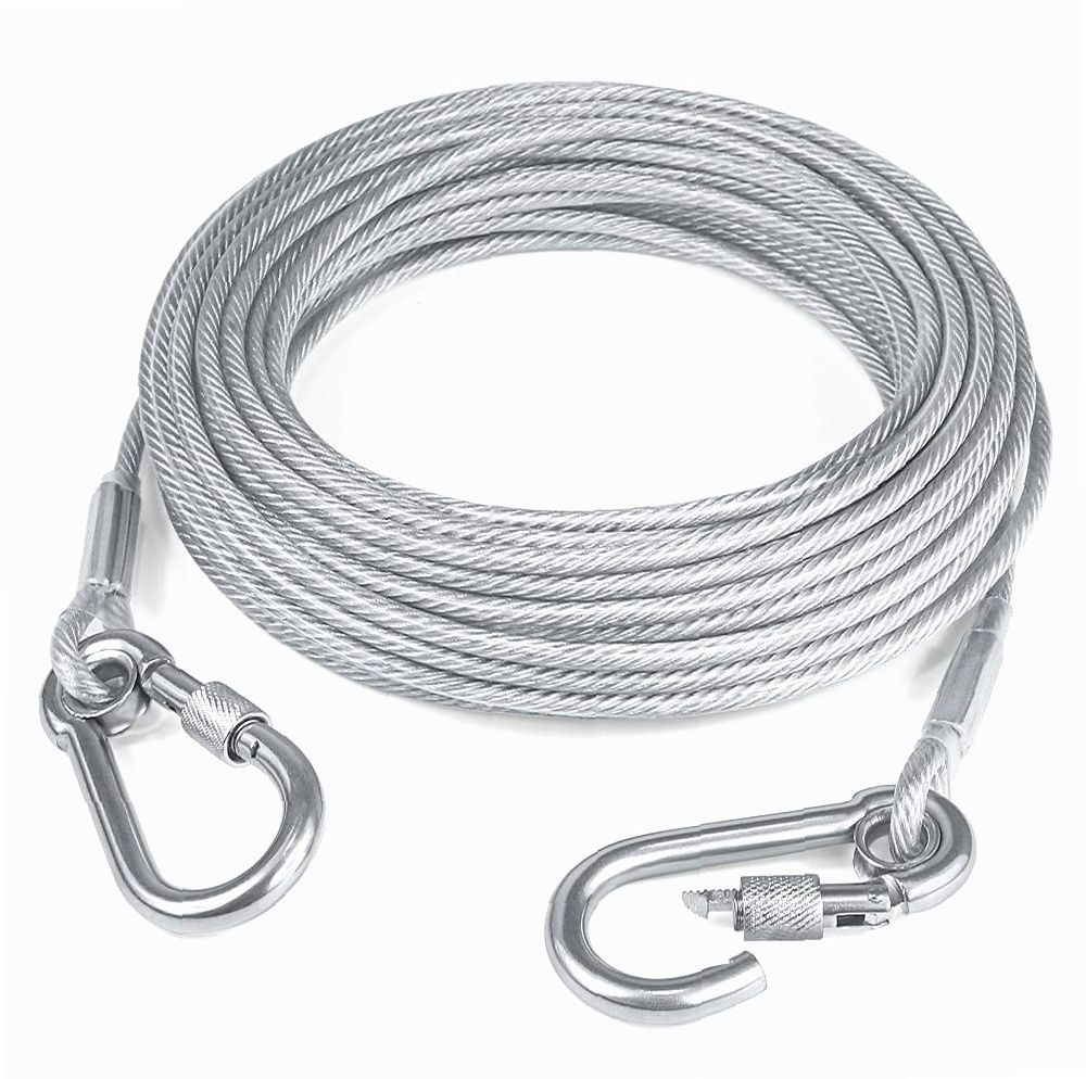 vrtrend Stainless Steel Clothes Drying Rope with Locking Hooks Corrosion Resistant Silver-picture-13