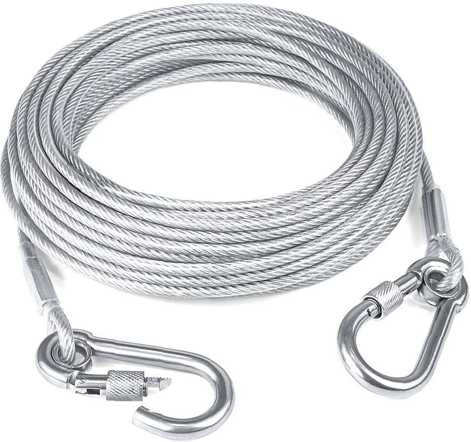 vrtrend Stainless Steel Clothes Drying Rope with Locking Hooks Home Improvement Product Silver-picture-38