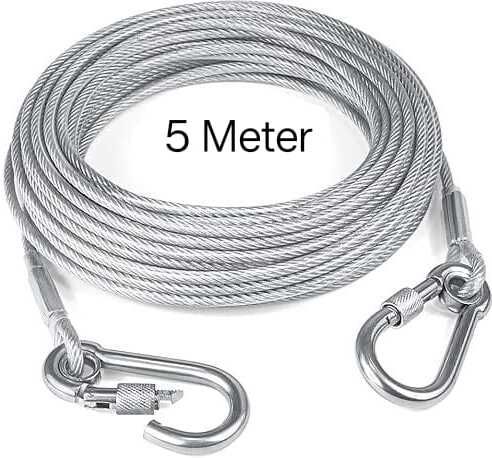 smartcreation Steel Rope Wire for Cloth Drying & Hanging Clothes-Clothesline Silver-picture-37
