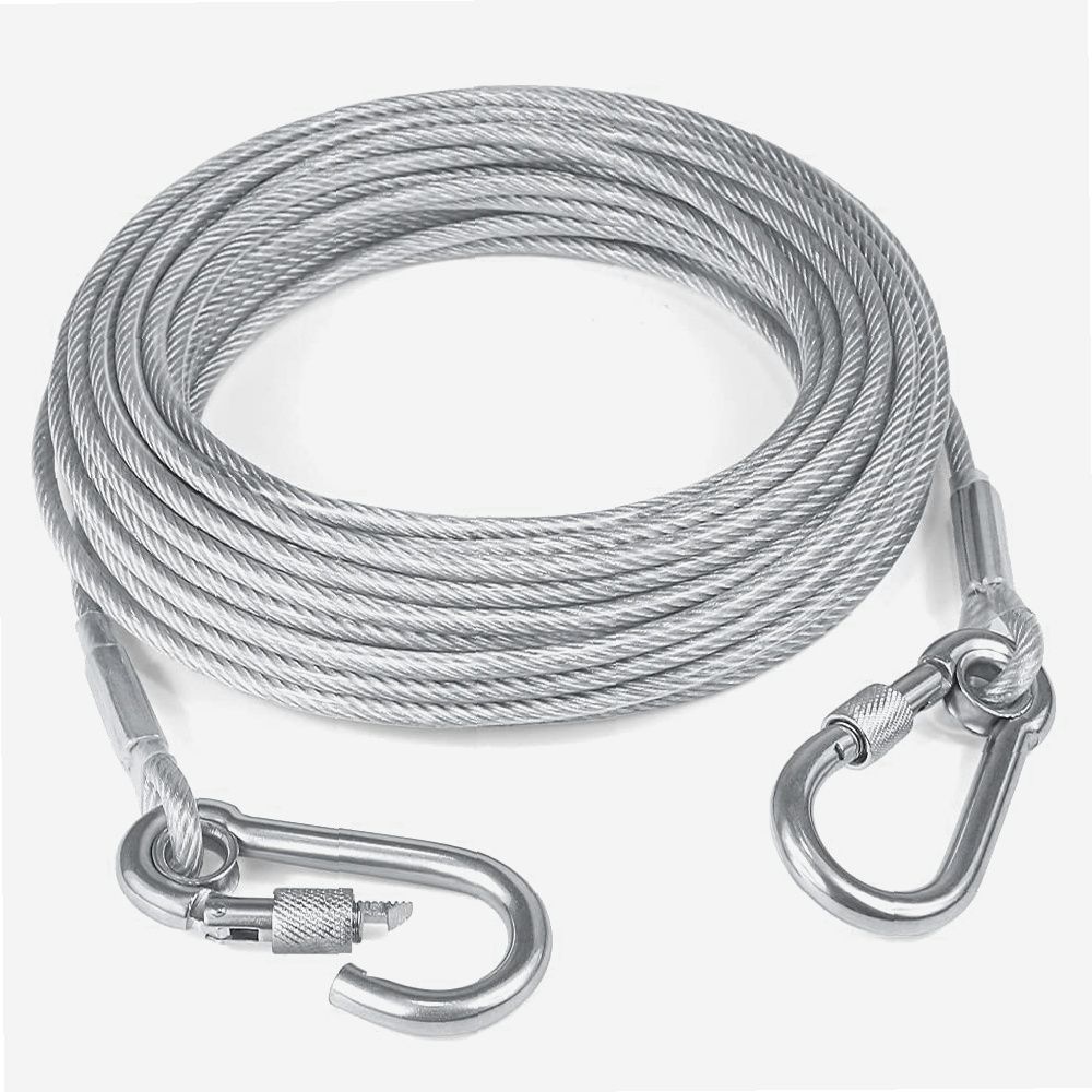 vrtrend Stainless Steel Clothes Drying Rope with Locking Hooks Efficient Utility Silver-picture-4
