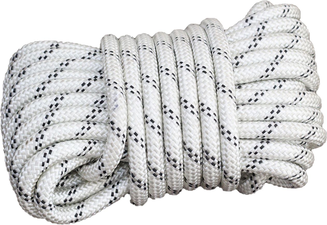 Dynamic Nylon Climbing Rope, 10MM Static Hiking, Rappelling Rope, Mountaineering White-Black-image-32