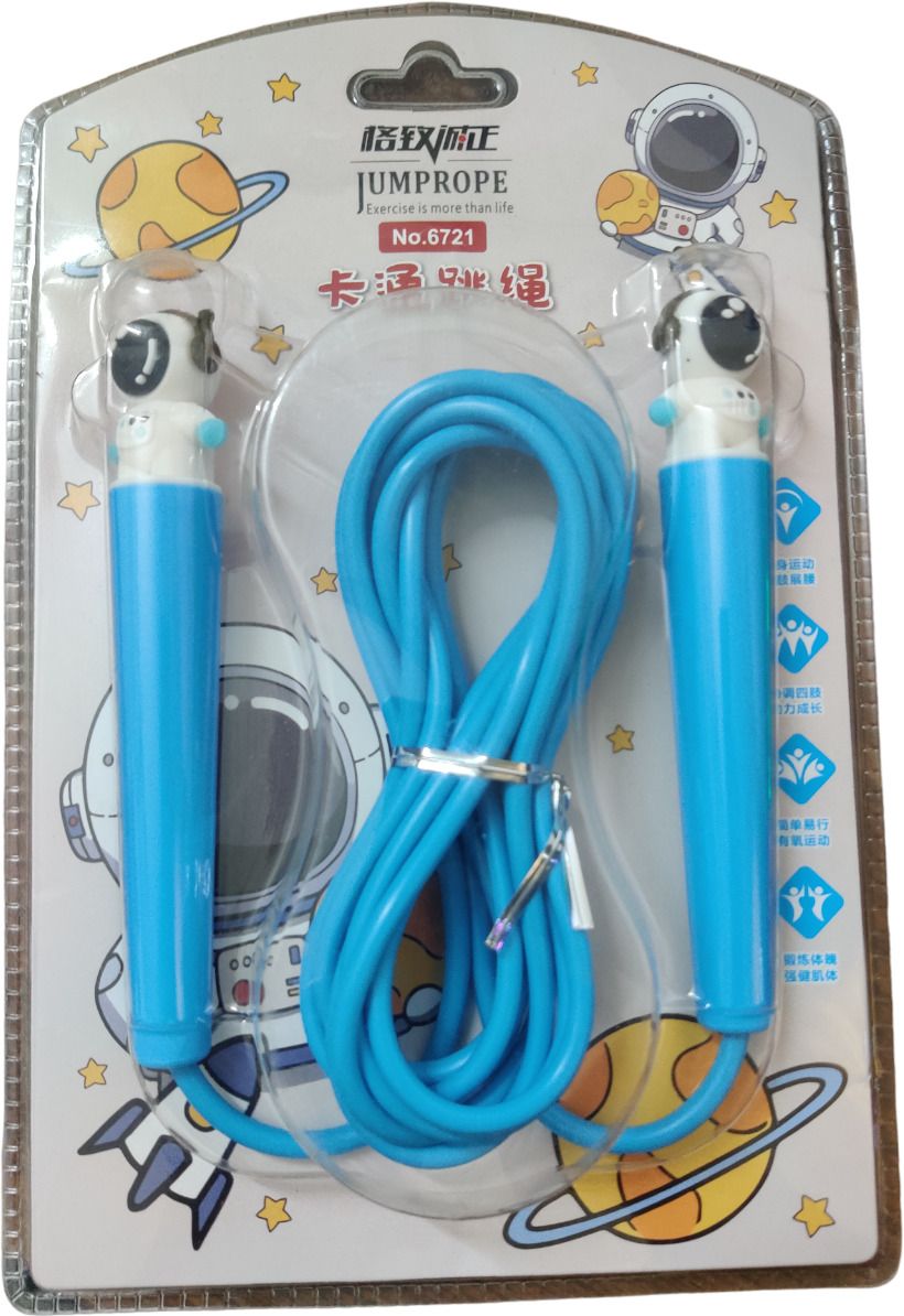 Cute Character Jump Rope With Adjustable length for Workout Exercise Blue-image-39