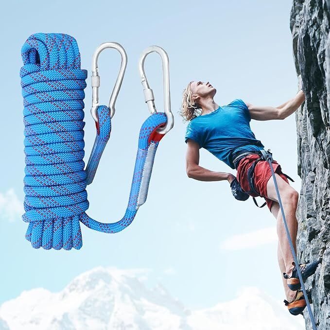 Static Outdoor Climbing Rope Blue