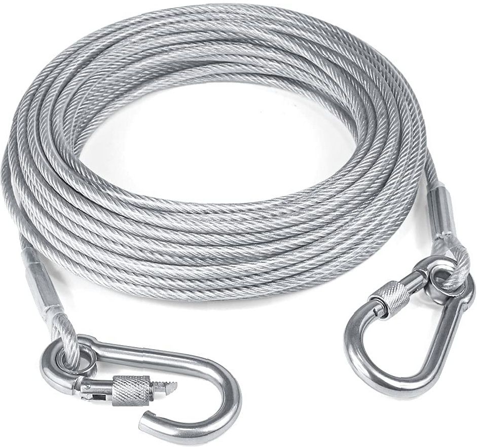 vrtrend Stainless Steel Clothes Drying Rope with Locking Hooks Terrace Use Silver-picture-10