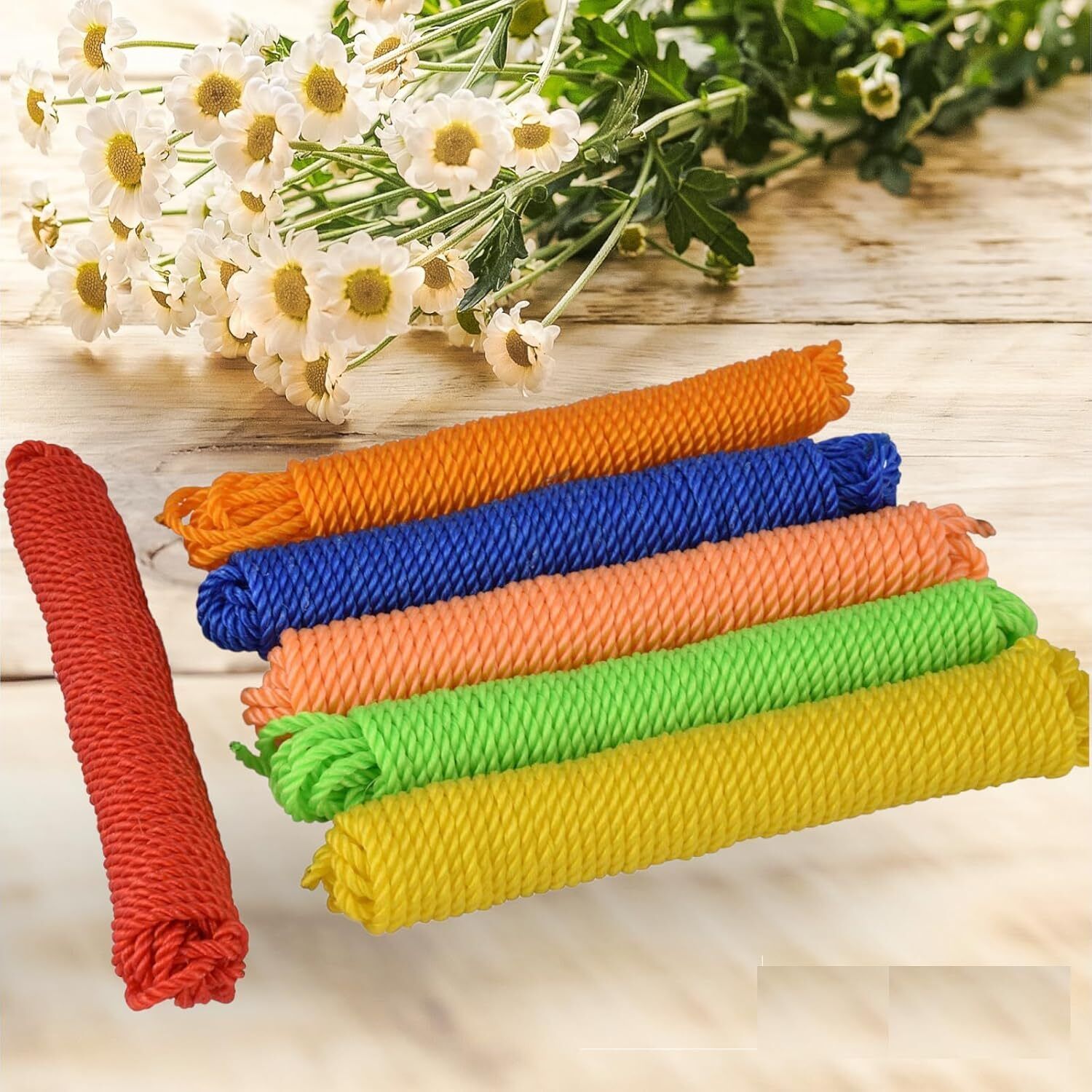 Multi Color Polypropylene Clothesline Rope 10M Red, Orange, Blue, Peach, Green, Yellow-image-20