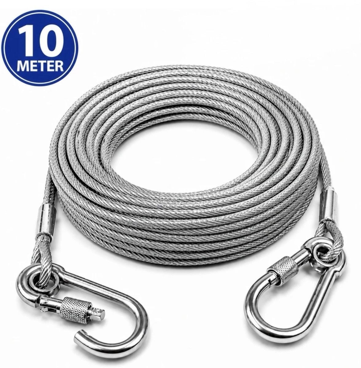 flobique Silver clothesline with hook (5 meter) Silver-picture-44