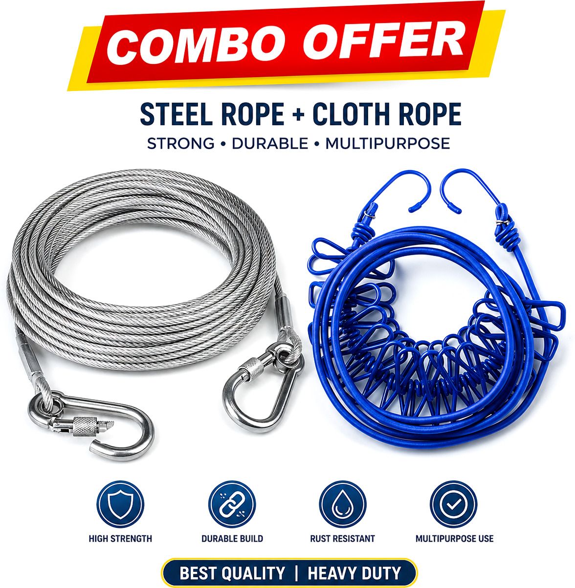 vrtrend Wire Lock Rope Kit SILVER AND BLUE-picture-26