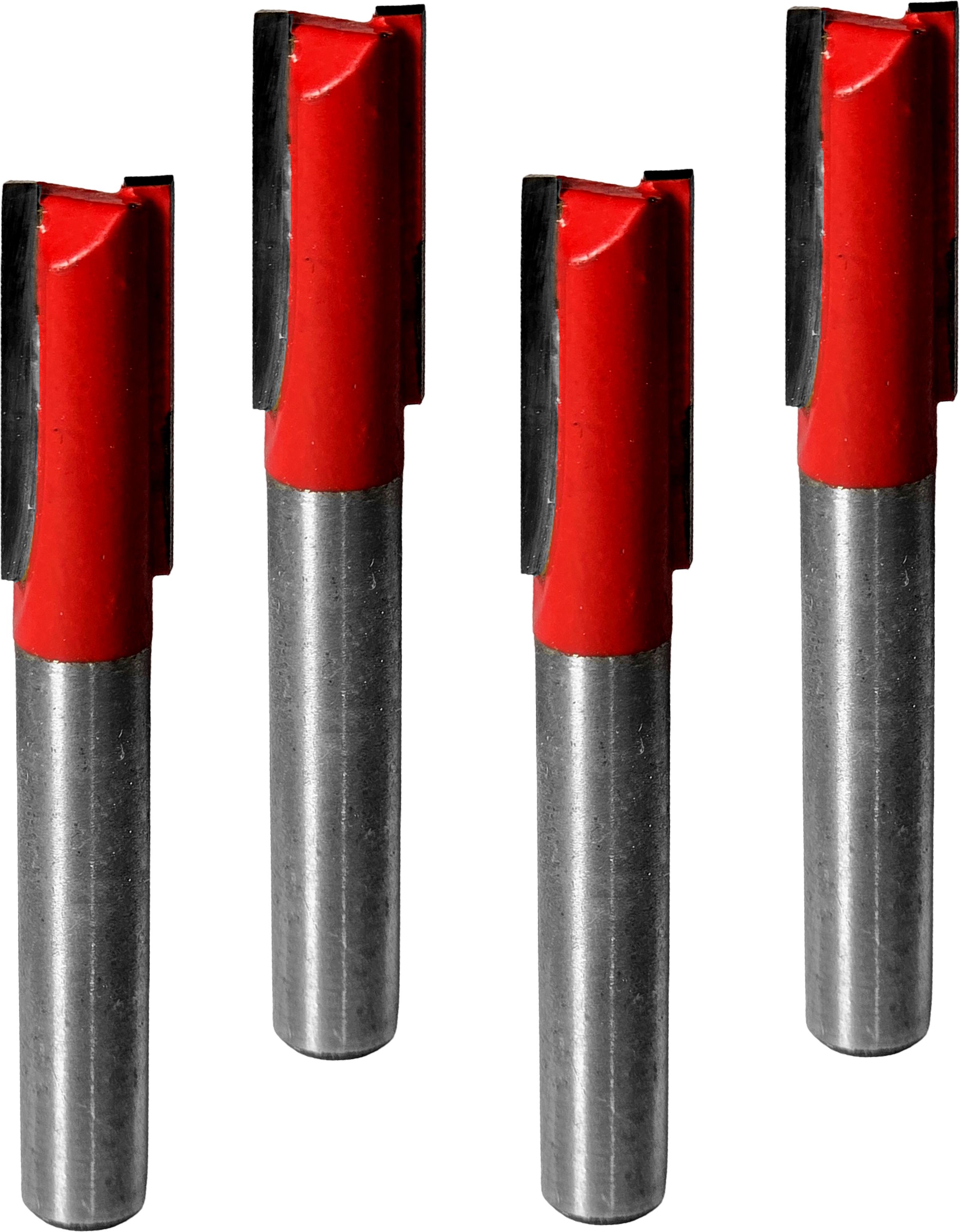 4PC Premium 8mm Dia Router Bit Kit with 6.35mm Shank, Tungsten Carbide Edge Trimmer for Woodworking, Smooth Grooving, Edge Profiling, Rotary Bit Set-image-13