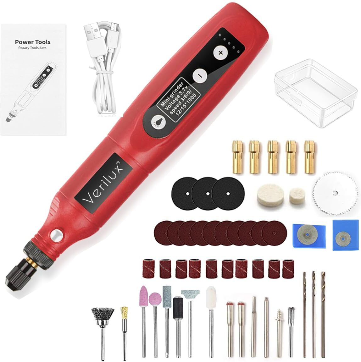 verilux Mini Cordless Rotary Tool Kit for Drilling Polishing and Engraving Work Cordless Mini Drill Tool Kit Rotary Tool-picture-24