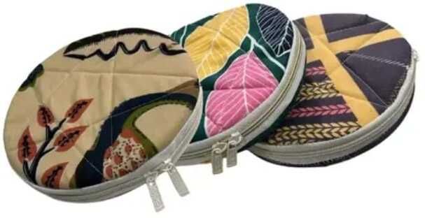 aleurofab chapati cover 5454 Printed Roti Round Flap Cover-picture-22