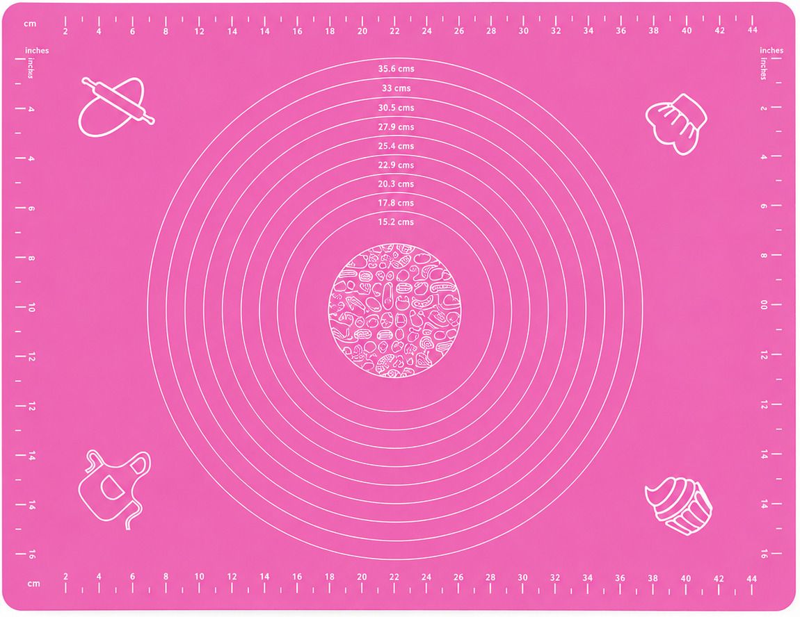 Silicone Roti Mat Pink Non Stick Dough Rolling Baking Pastry Mat Roti and Khakra Maker-image-30