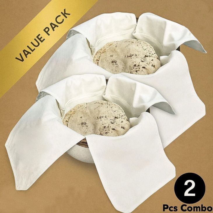 Cotton Double Layer Roti Clothes Wrap with Flaps, Cotton Cloth for Chapati Solid Roti Square Flap Cover-image-17