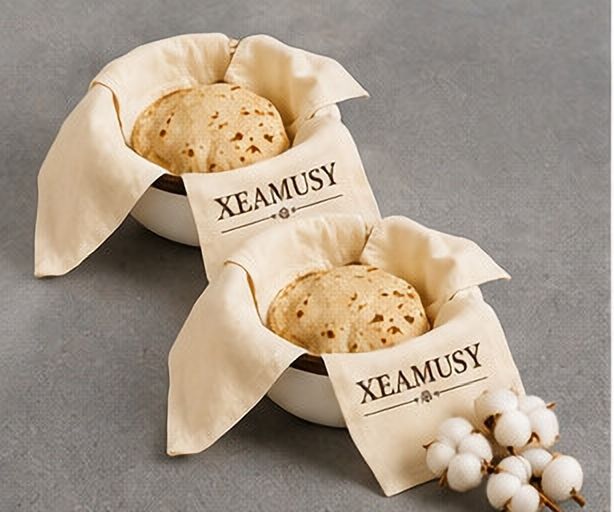 xeamusy Roti Clothes Wrap, Roti Cover, Roti Cover Cloth Cotton, Roti Kapda For Casserole Solid Roti Round Flap Cover-picture-37