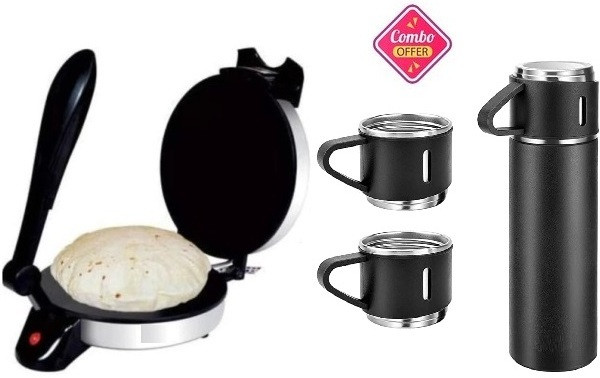 otc Combo Of Vacuum Flask Set & Non Stick Roti and Khakra Maker image 1